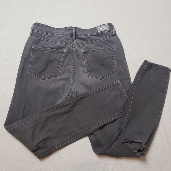 Levi's - Hi Rise Skinny Jeans, Size 28 | Soft Black | PC9-19970-0083 distressed - Picture 7 of 15